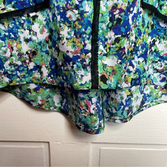 Ann Taylor Abstract Flower Print A-Line Dress - Picture 5 of 12